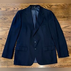 VTG Ralph Lauren Polo University Club Wool Blazer Sport Coat Blue Stripe USA